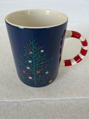 Starbucks Christmas Tree Mug with Candy-Stripe Handle